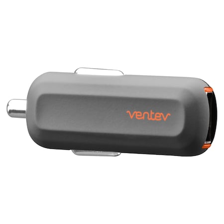 Ventev 12W Dashport r1240 Car Charger and USB A to Apple Lightning Cable 3.3ft, Gray 2-4AVPA8PVNV